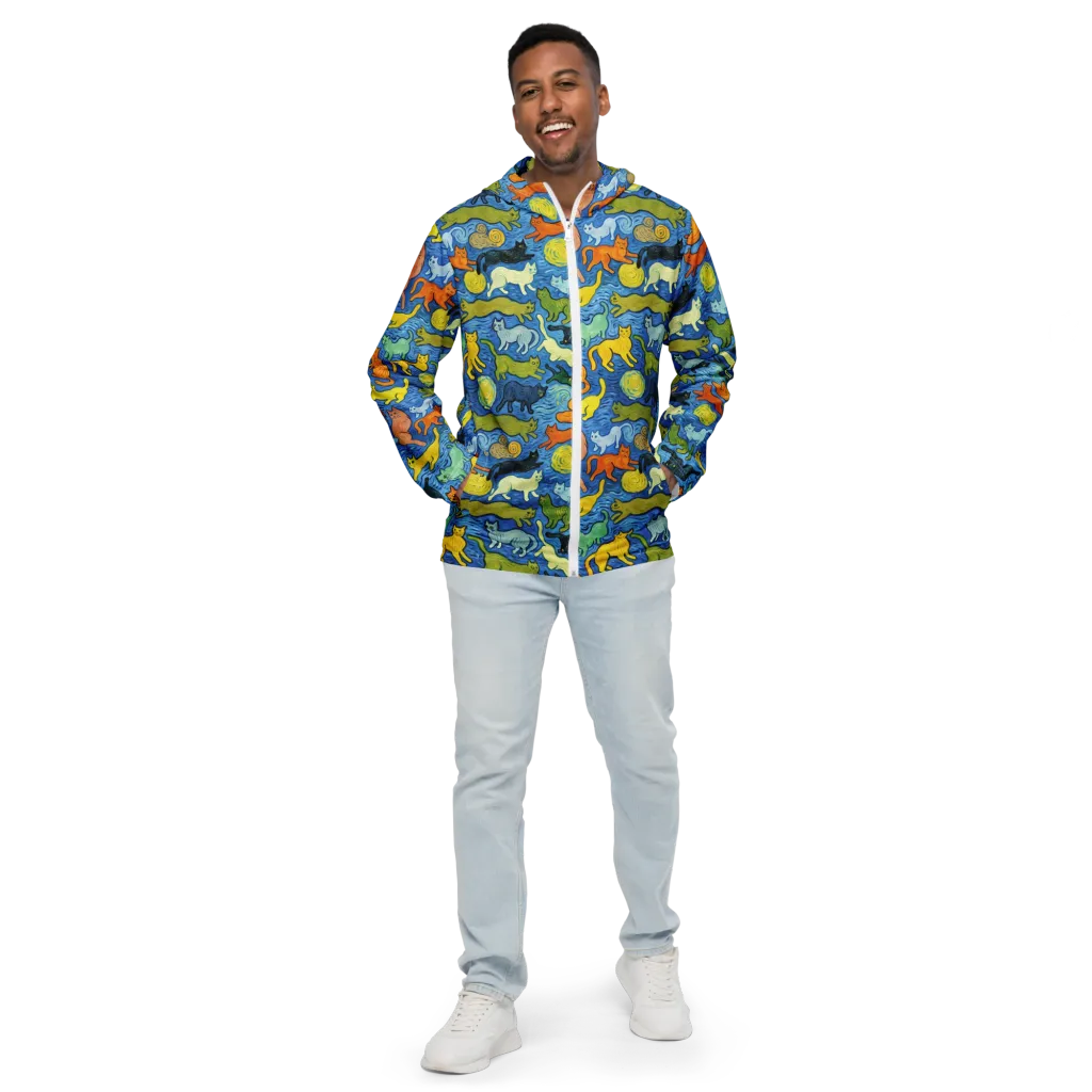 Whisker Waves on Men's Windbreaker — Front