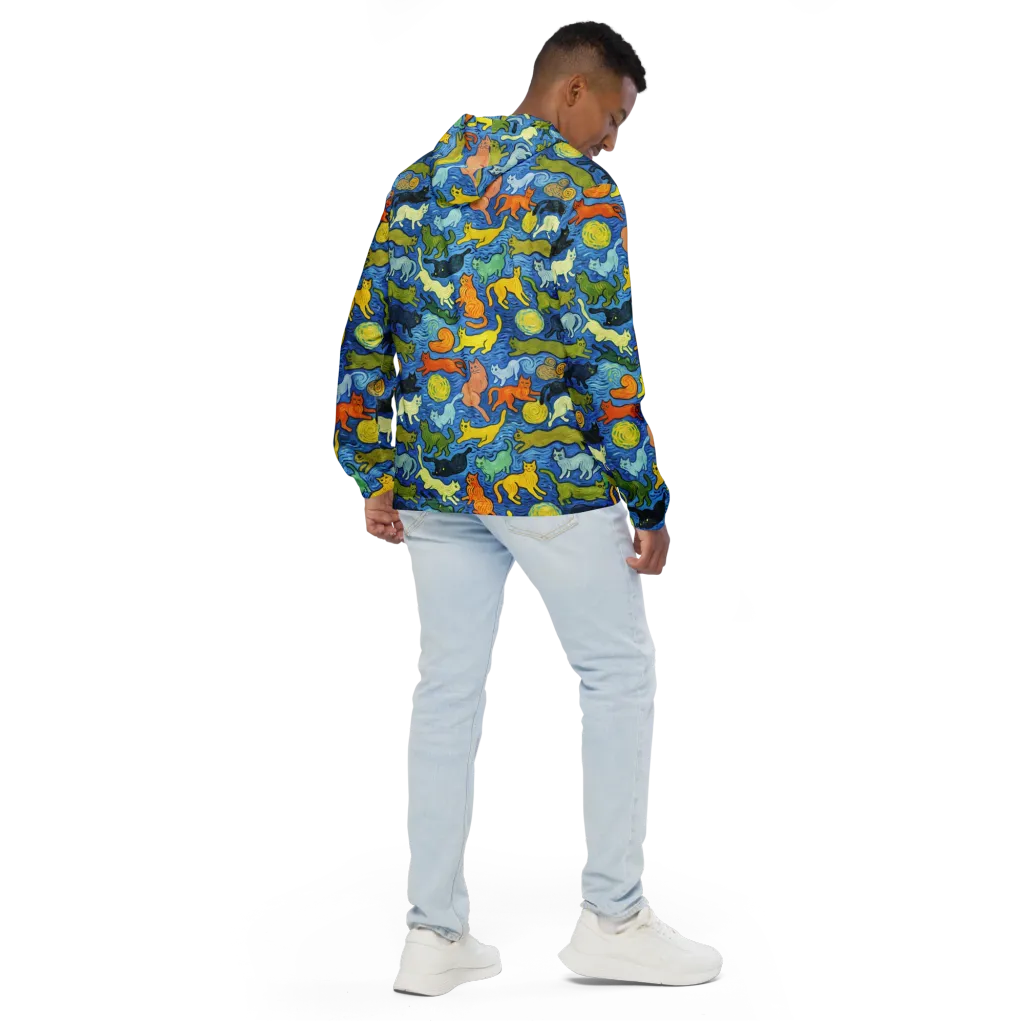 Whisker Waves on Men's Windbreaker — Back