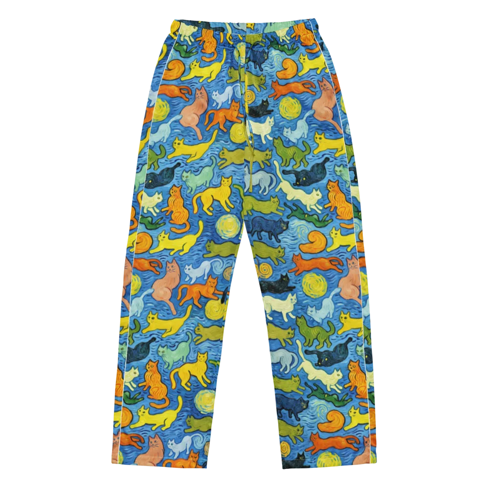 Whisker Waves on Women's Pajama Pants — Front