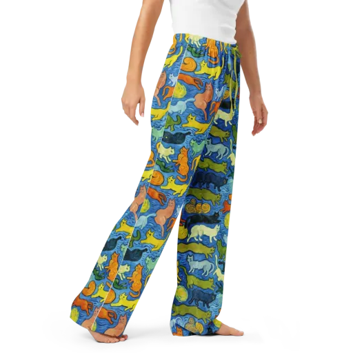 Whisker Waves on a Women's Pajama Pants