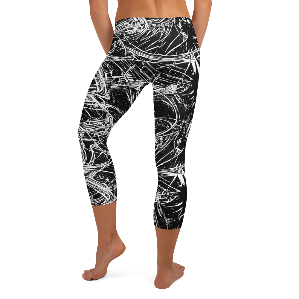 Noir Current on Capri Leggings — Back