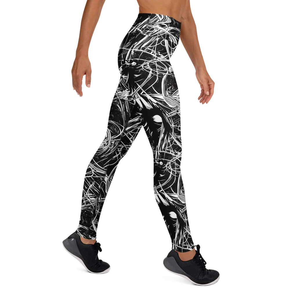 Noir Current on Yoga Leggings — Right