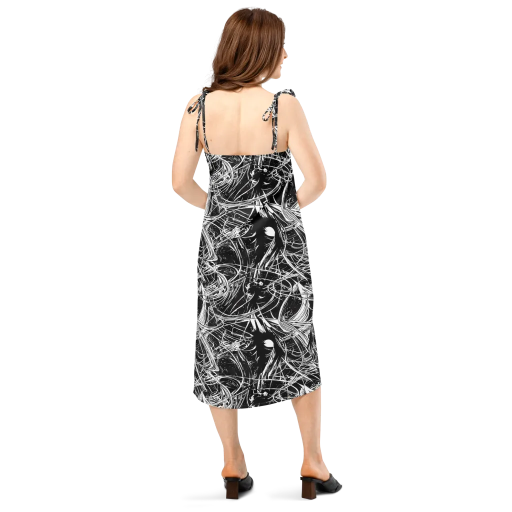 Noir Current on Slip Dress — Back