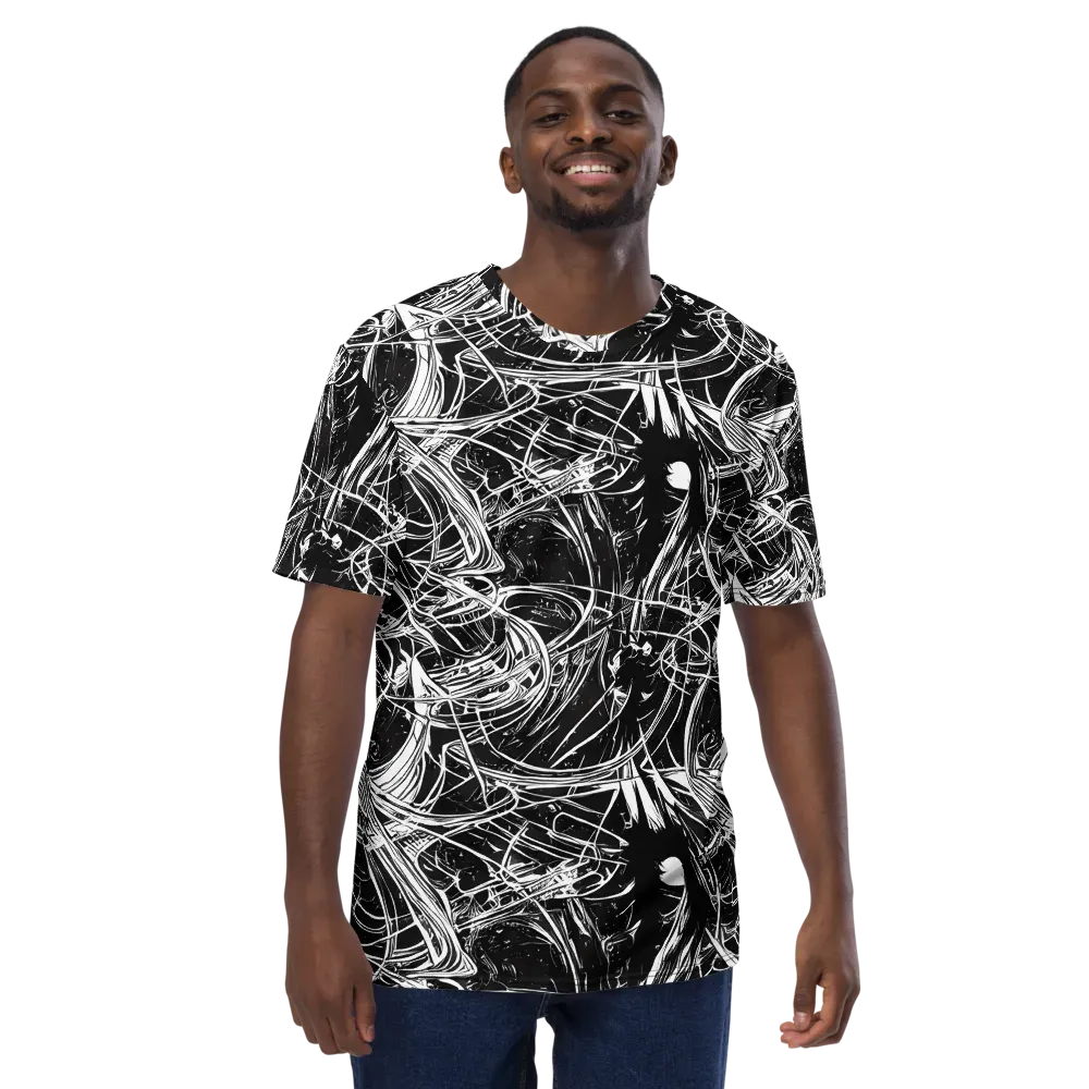 Noir Current on Men's Crew Neck T-Shirt — Front