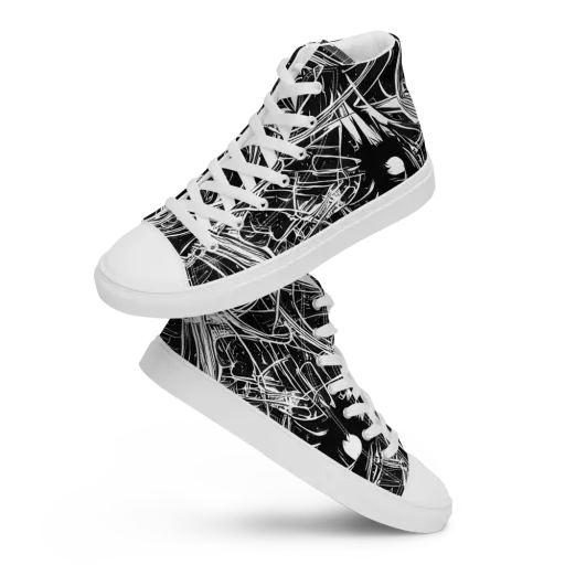 Noir Current on a Men's High Top Canvas Shoes