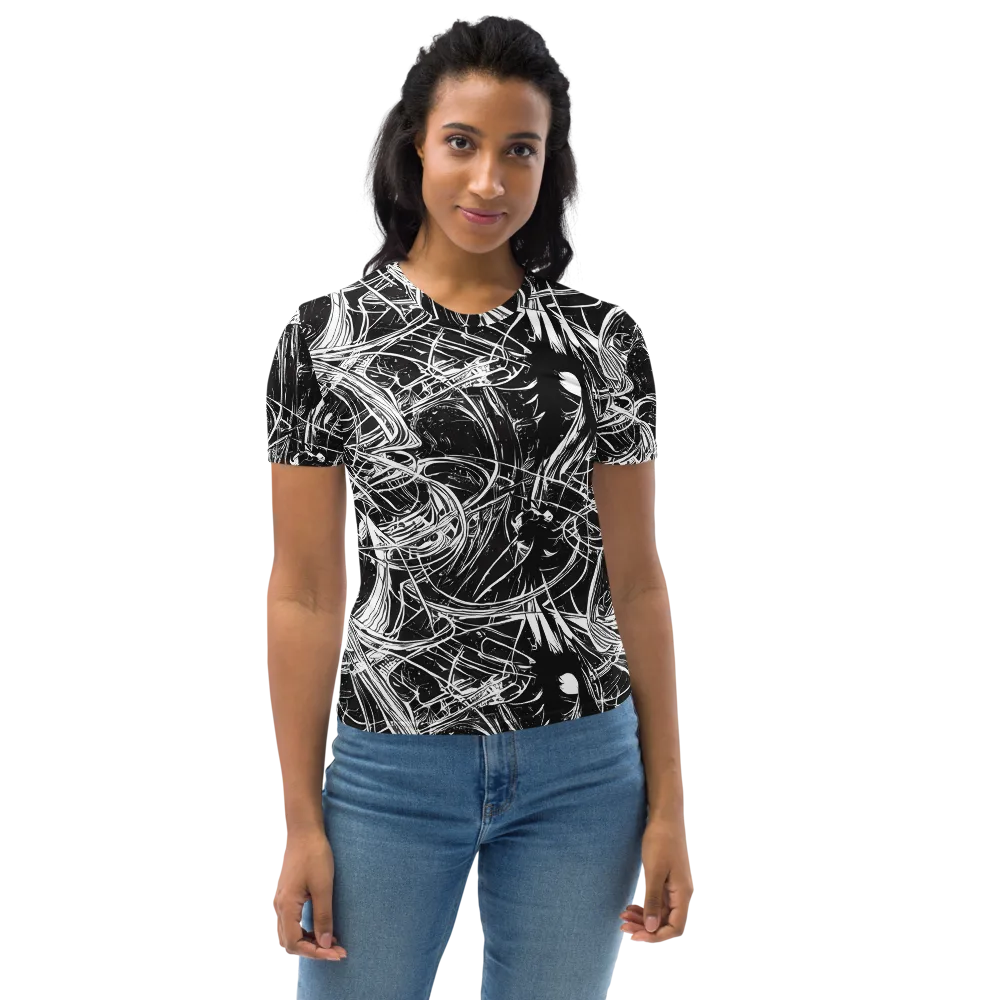 Noir Current on Women's Crew Neck T-Shirt — Front