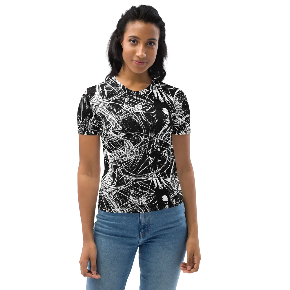 Noir Current on Women's Crew Neck T-Shirt — Front
