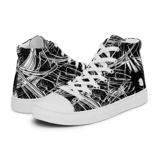 Noir Current on a Women's High Top Canvas Shoes