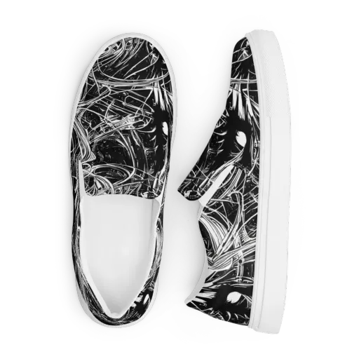 Noir Current on a Men's Slip-On Canvas Shoes
