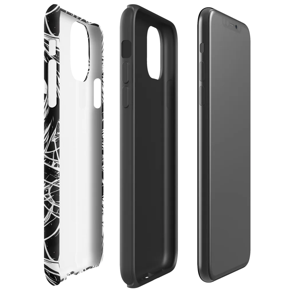 Noir Current on Tough Case for iPhone® — Right