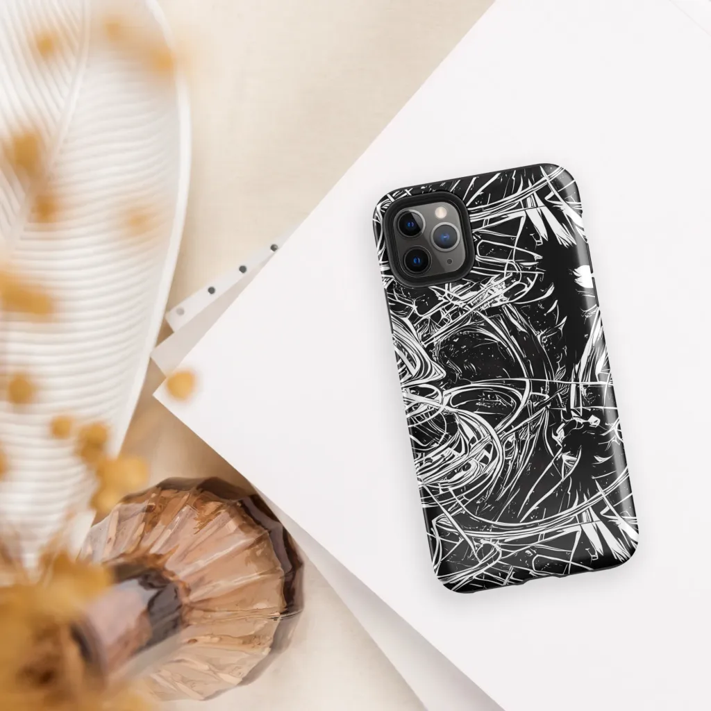 Noir Current on Tough Case for iPhone® — Front
