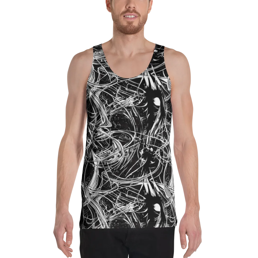 Noir Current on Men's Tank Top — Front