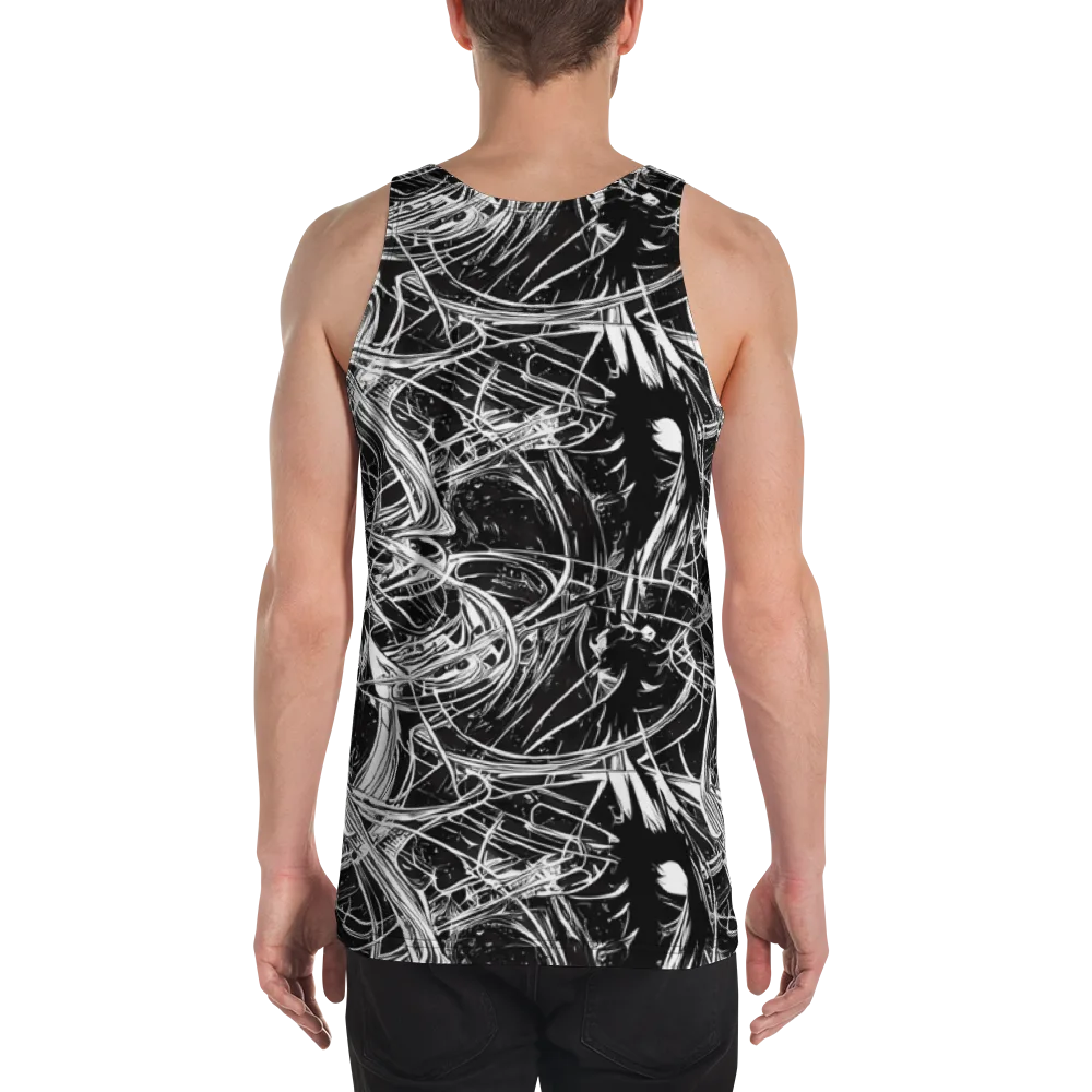 Noir Current on Men's Tank Top — Back