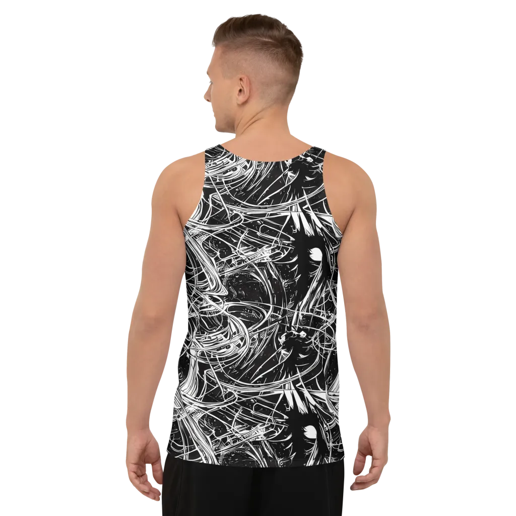 Noir Current on Men's Tank Top — Back