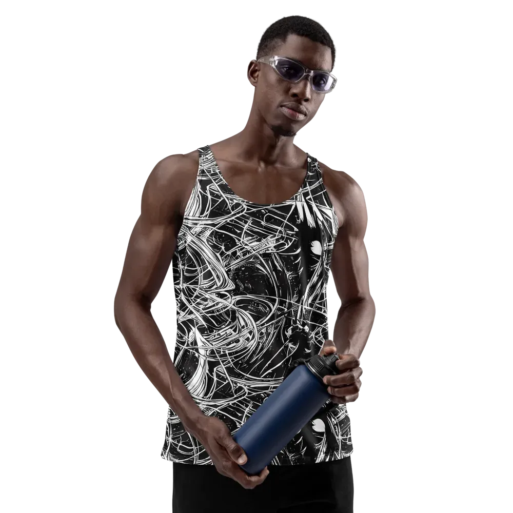 Noir Current on Men's Tank Top — Front