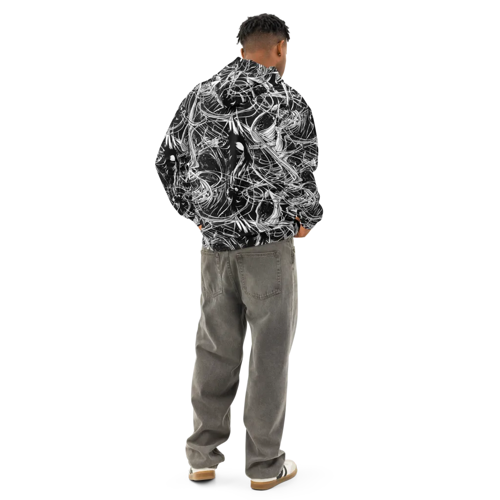 Noir Current on Cotton Hoodie — Back