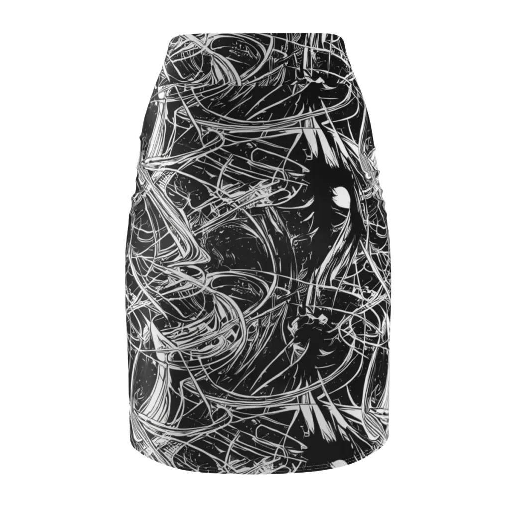 Noir Current on Pencil Skirt — Back