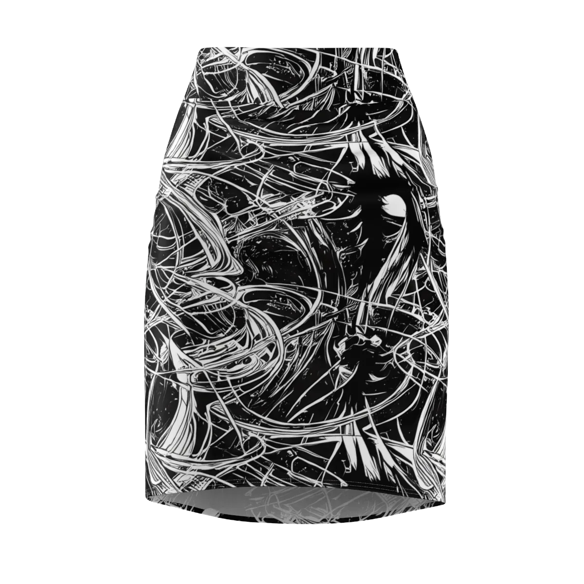 Noir Current on Pencil Skirt — Front
