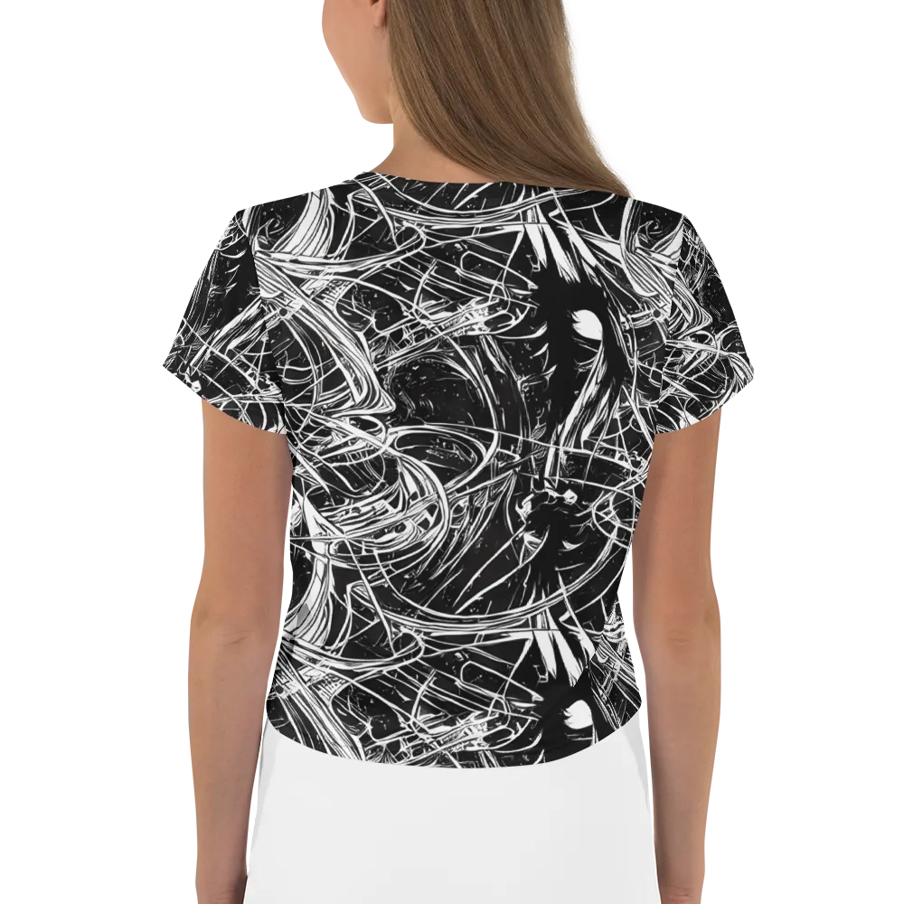 Noir Current on Crop Tee — Back