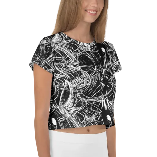 Noir Current on a Crop Tee
