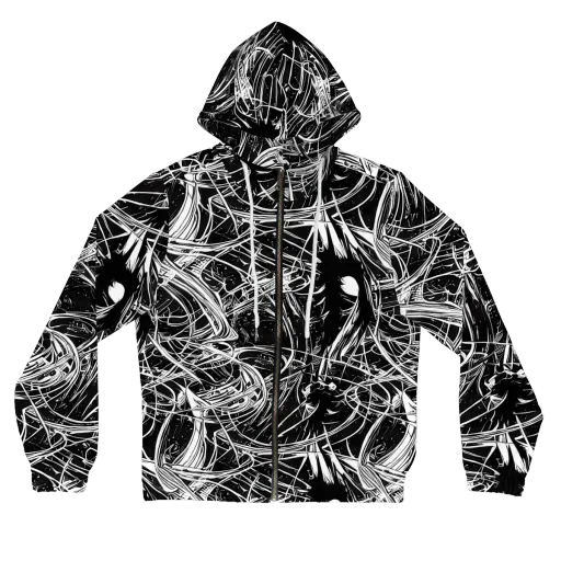 Noir Current on a Women's Full-Zip Hoodie