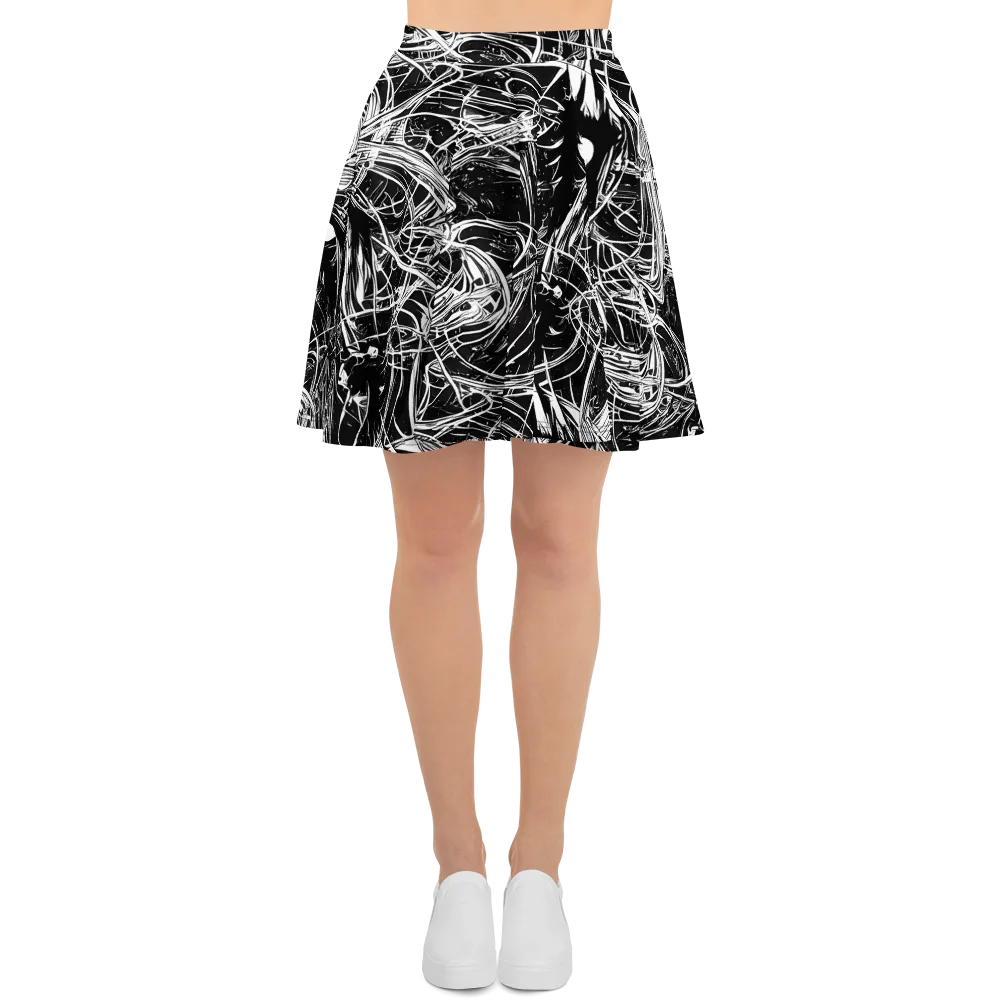 Noir Current on Skater Skirt — Front