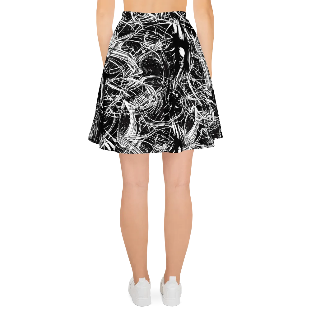 Noir Current on Skater Skirt — Back