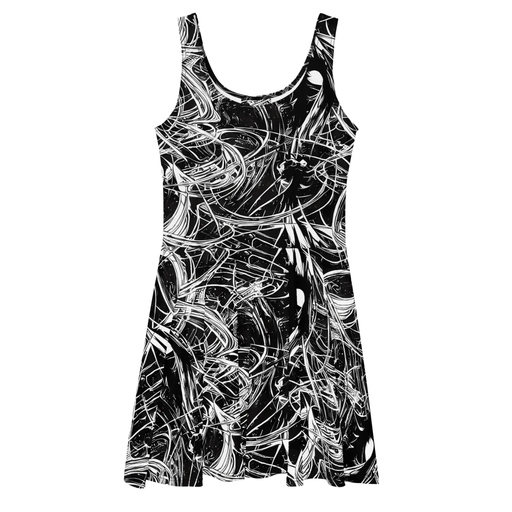 Noir Current on Skater Dress — Front