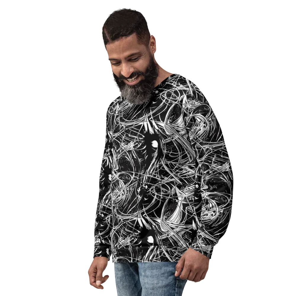 Noir Current on Sweatshirt — Left Front