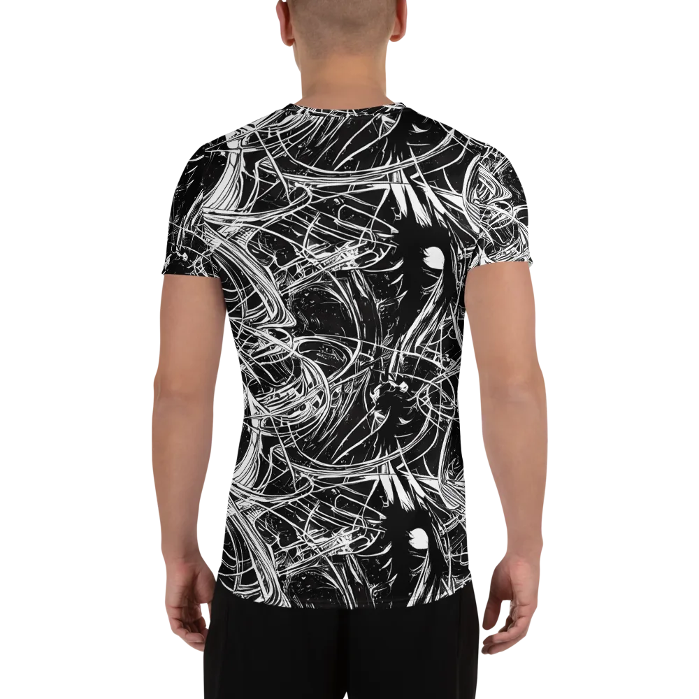 Noir Current on Men's Athletic T-Shirt — Back
