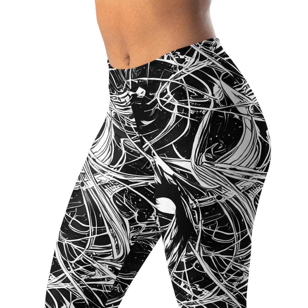 Noir Current on Leggings — Left Front