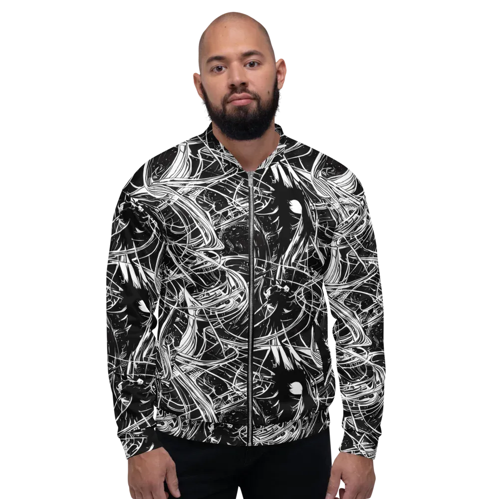 Noir Current on Bomber Jacket — Front