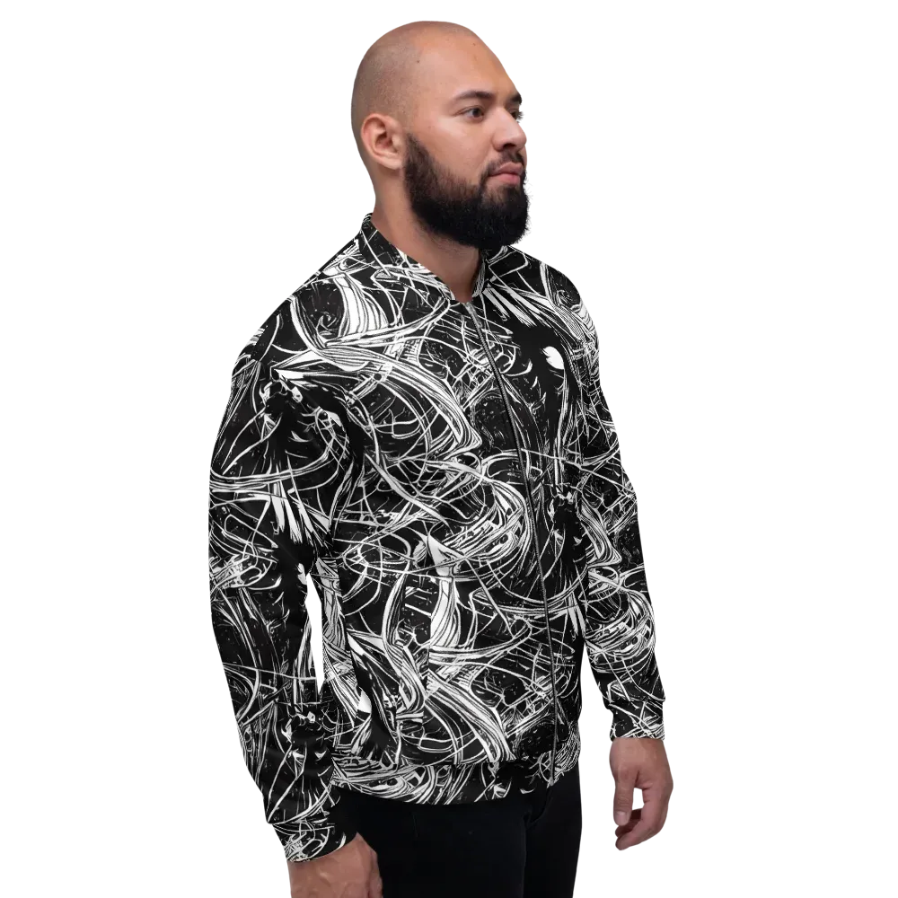 Noir Current on Bomber Jacket — Right