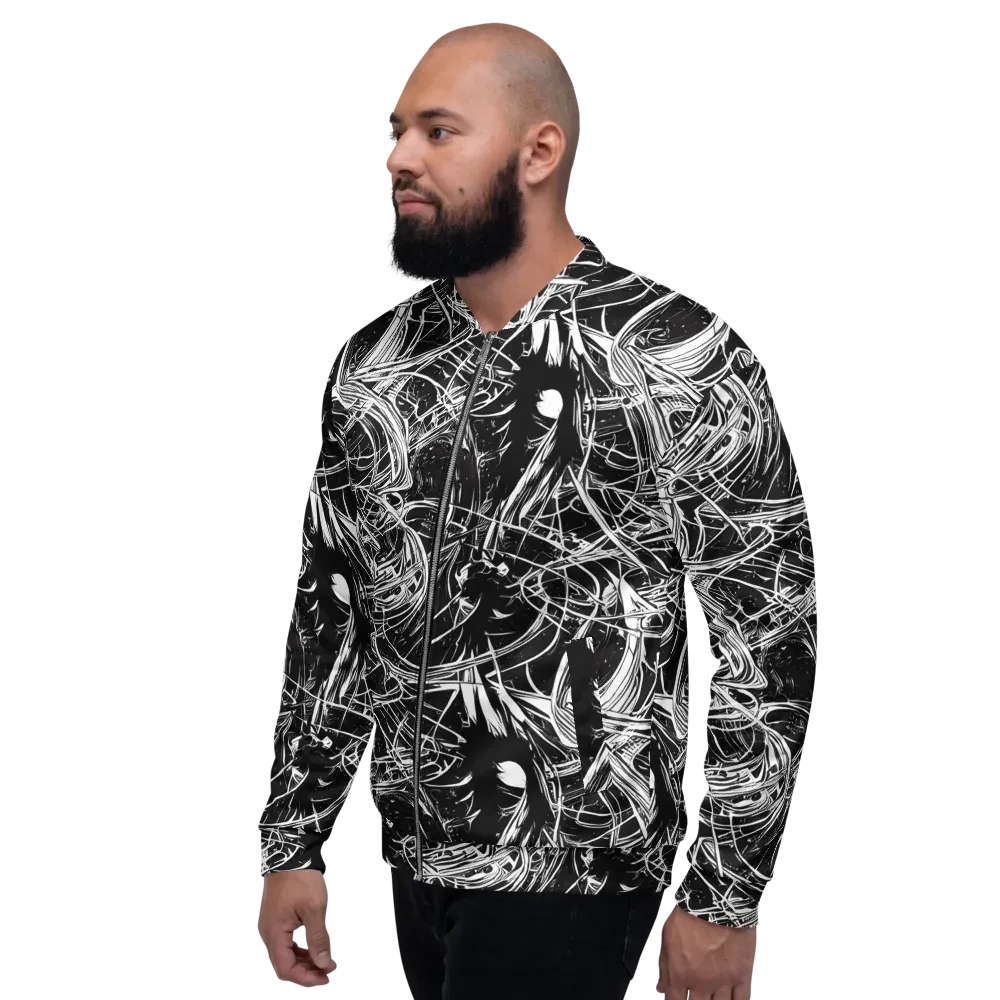 Noir Current on Bomber Jacket — Left