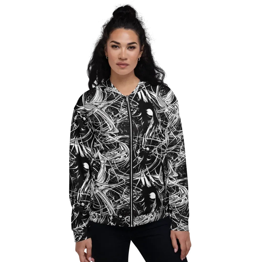 Noir Current on Bomber Jacket — Front