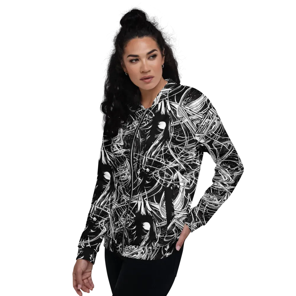 Noir Current on Bomber Jacket — Left