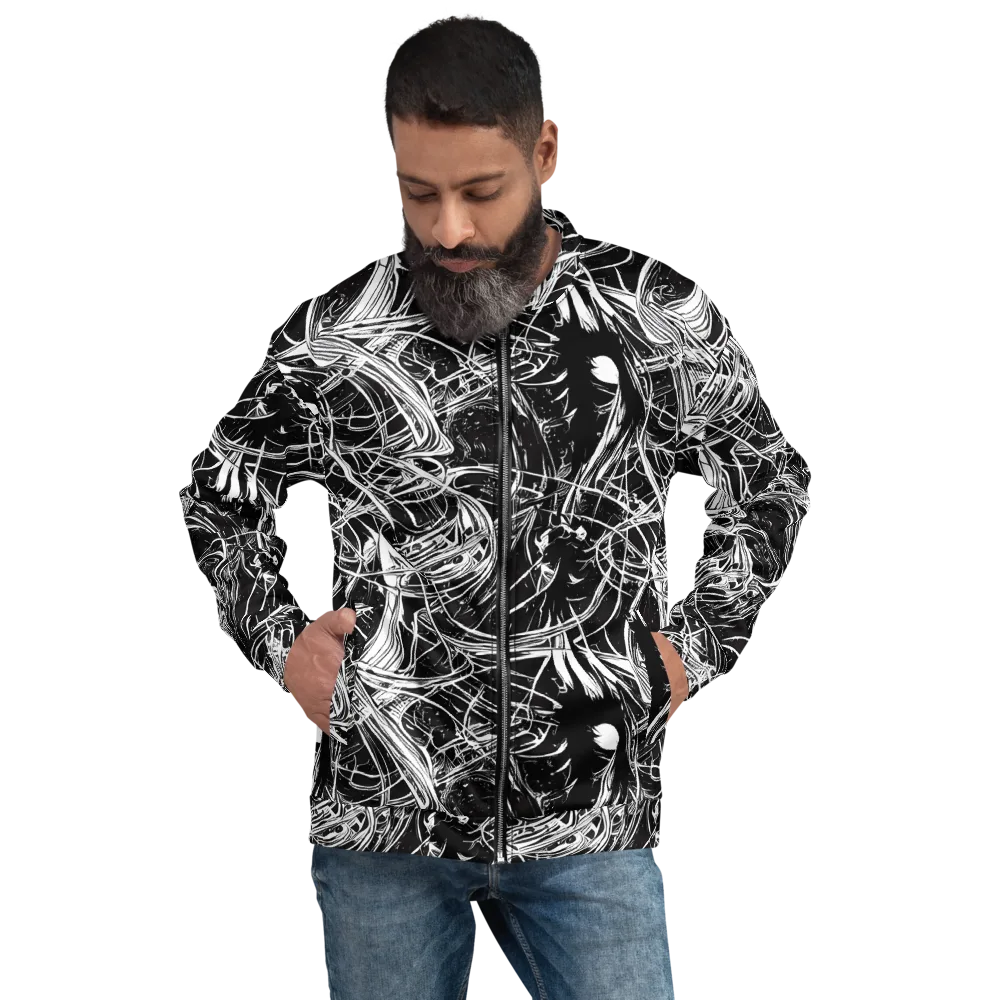 Noir Current on Bomber Jacket — Front