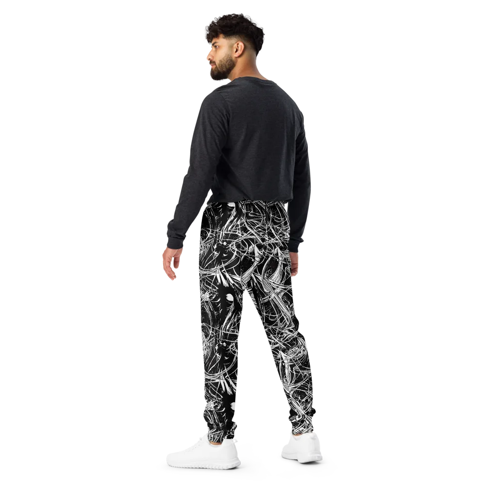 Noir Current on Men's Joggers — Back