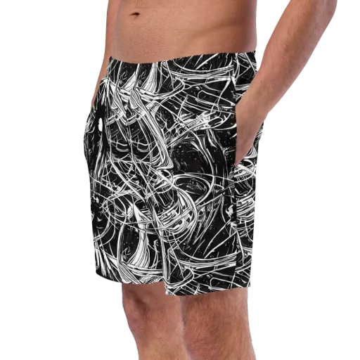 Noir Current on a Swim Trunks