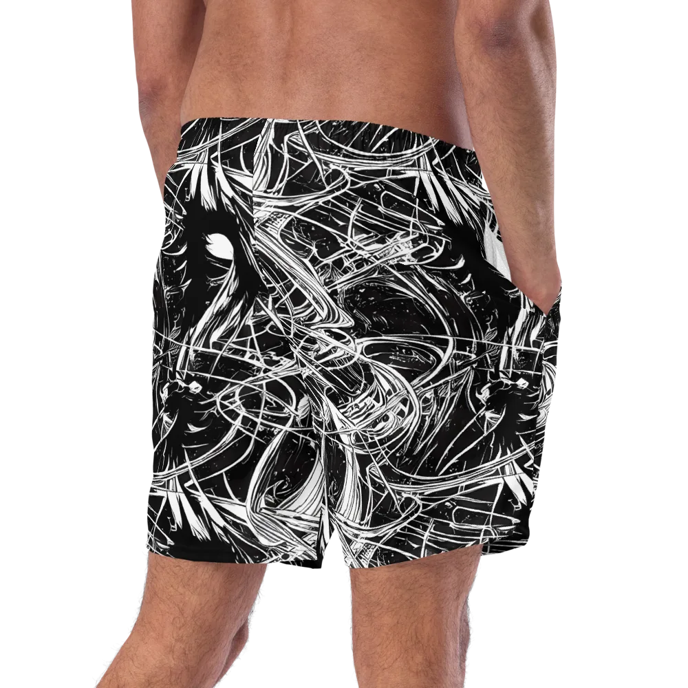 Noir Current on Swim Trunks — Right Back