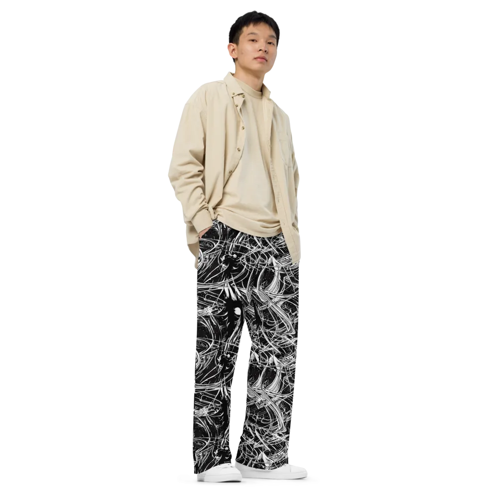 Noir Current on Wide-Leg Pants — Right Front