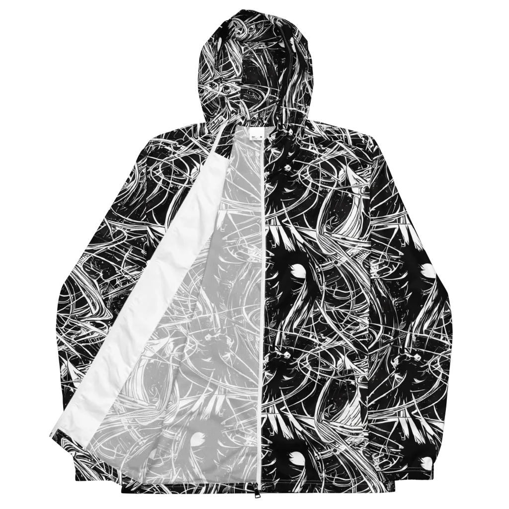Noir Current on Men's Windbreaker — Front