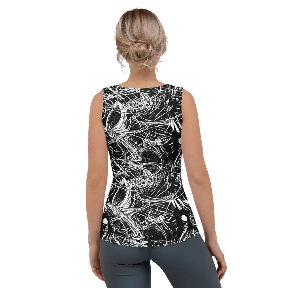 Noir Current on Women's Tank Top — Back