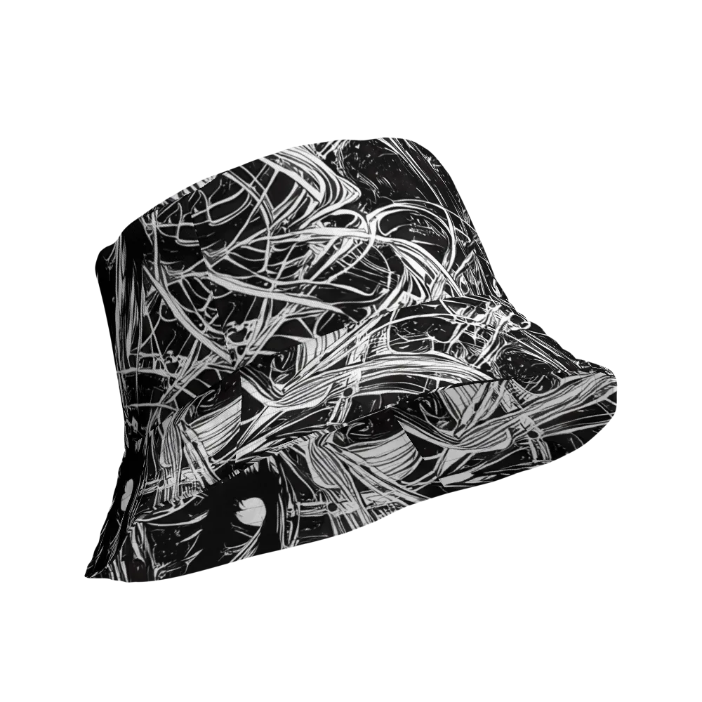 Noir Current on Reversible Bucket Hat — Product details Outside