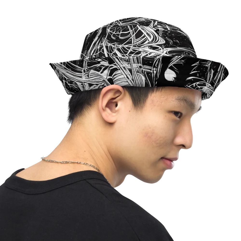 Noir Current on Reversible Bucket Hat — Right Outside
