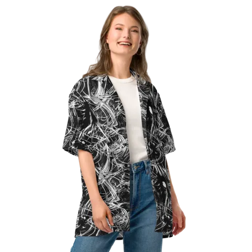 Noir Current on a Button Shirt