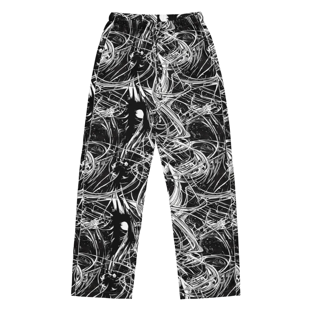 Noir Current on Women's Pajama Pants — Front