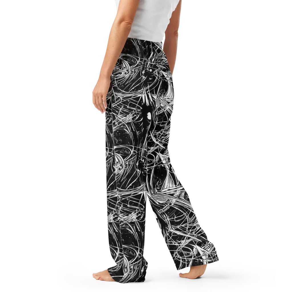 Noir Current on Women's Pajama Pants — Left