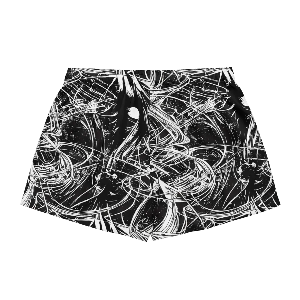 Noir Current on Women's Pajama Shorts — Back