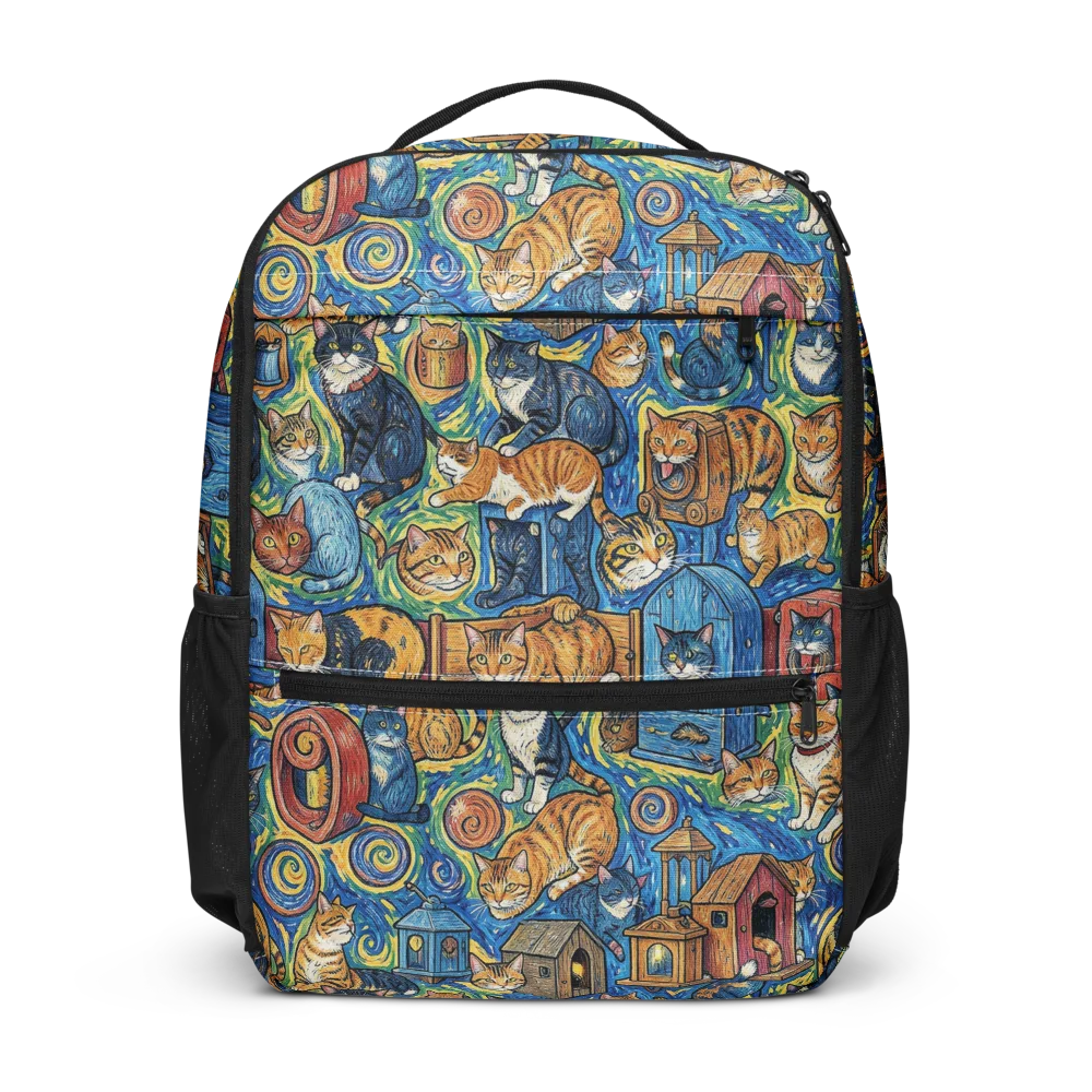 Midnight Meow on Utility Backpack — Front